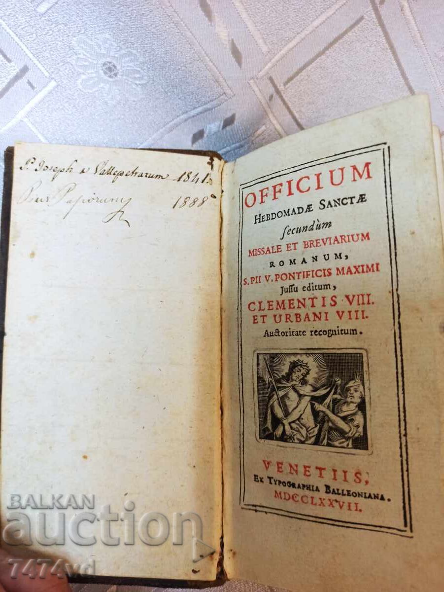Licitație Carte liturgică catolică rară – OFFICIUM Hebdomadae Licitație Carte liturgică catolică rară – OFFICIUM Hebdomadae