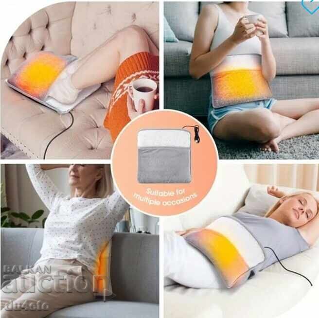 Perna electrică încălzitoare pentru picioare cu USB 40x40x