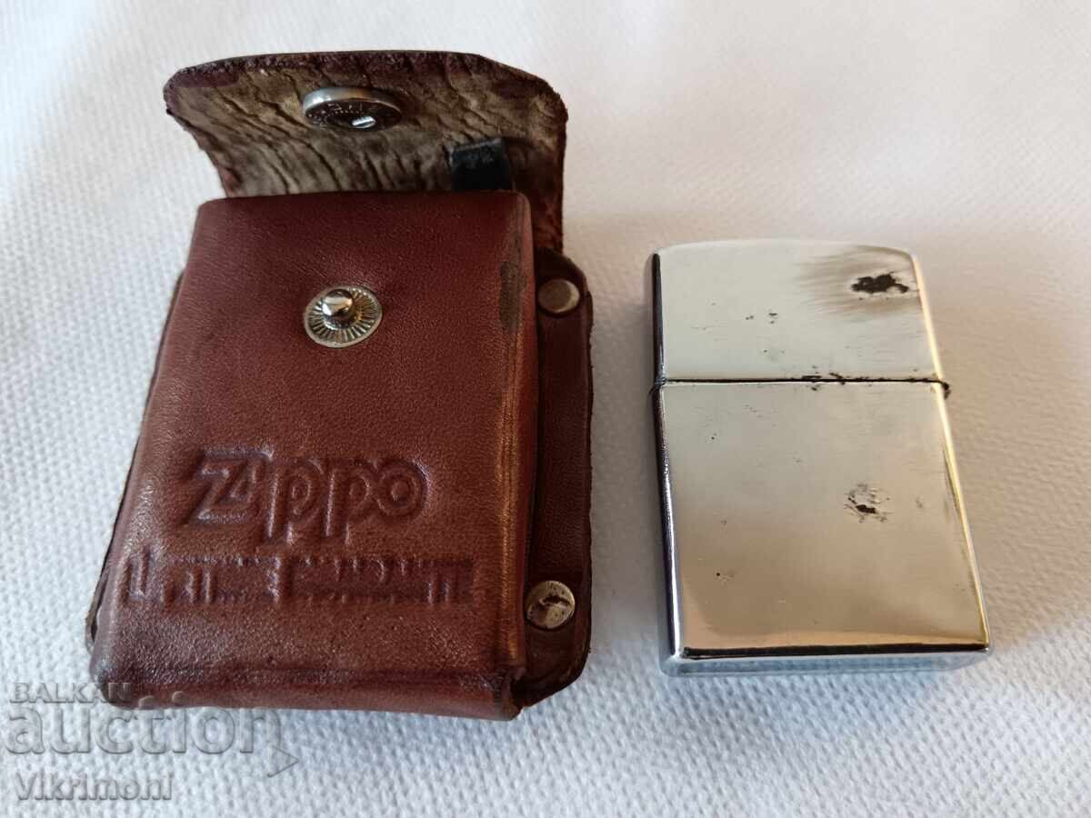 Бензинова запалка Зипо,Zippo,с кожен калъф с цена 60.00 лв. | € 30.68