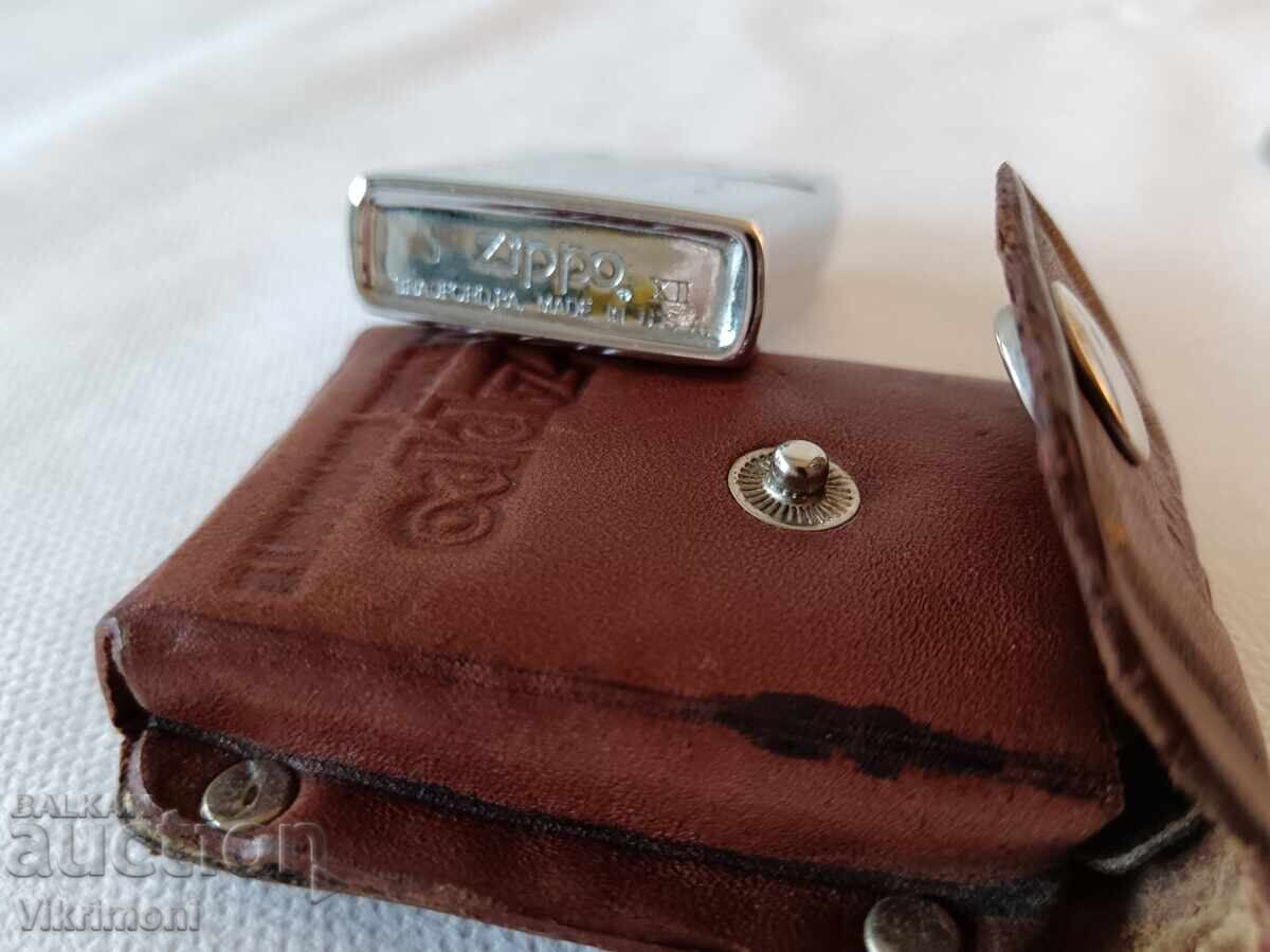 Доставка на Бензинова запалка Зипо,Zippo,с кожен калъф