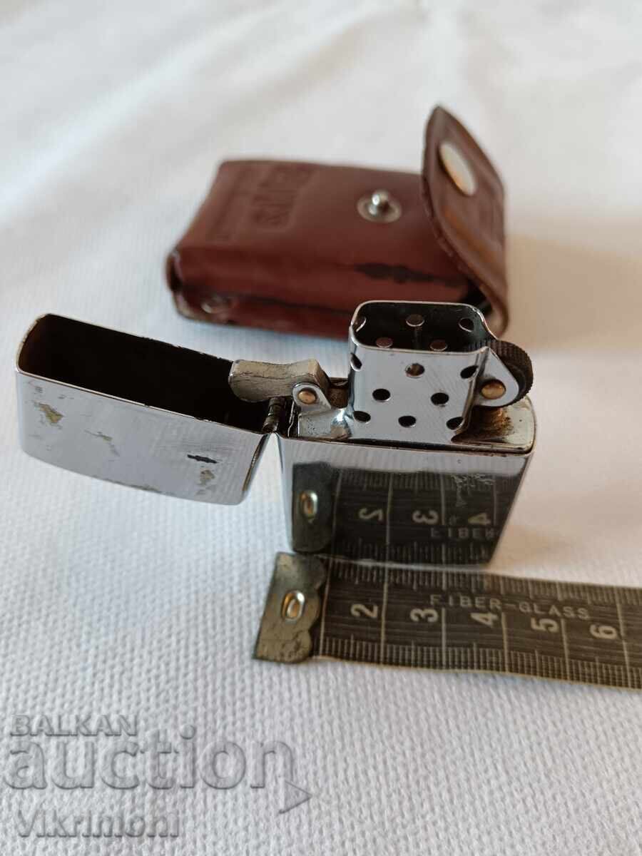 Бензинова запалка Зипо,Zippo,с кожен калъф - 5