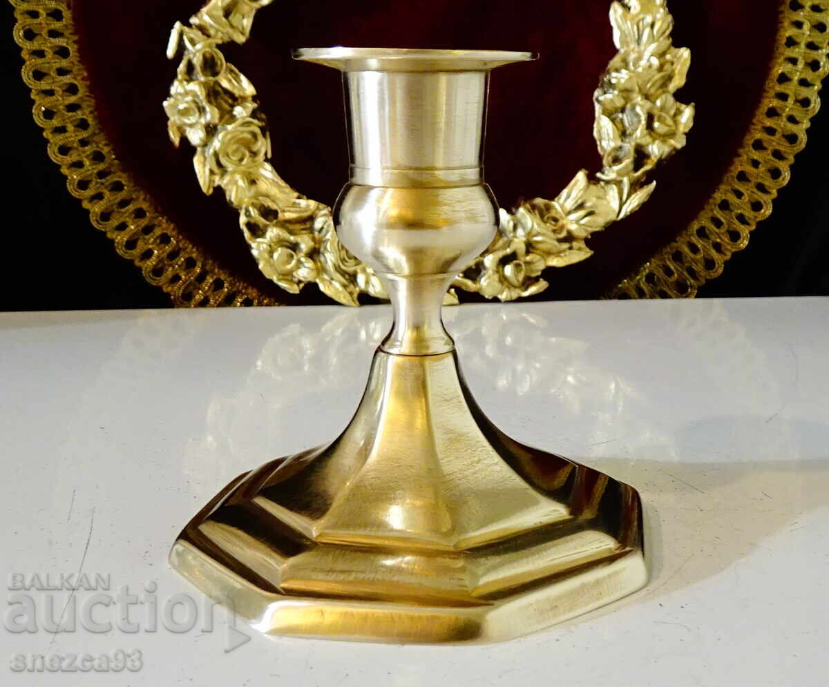 Bronze candlestick 9 cm., Art Deco with price 14.00 BGN | € 7.16
