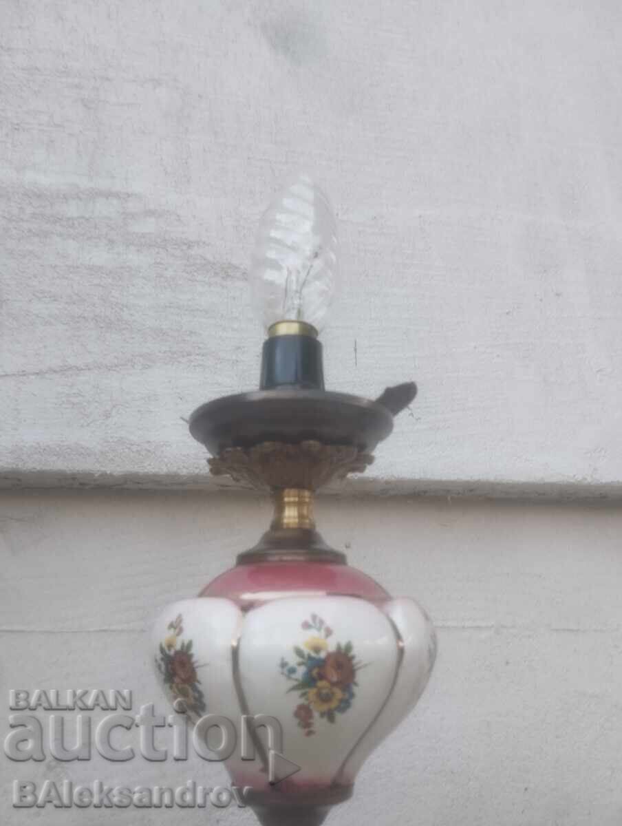 Όμορφο νυχτερινό φωτιστικό από ορείχαλκο και πορσελάνη - 5