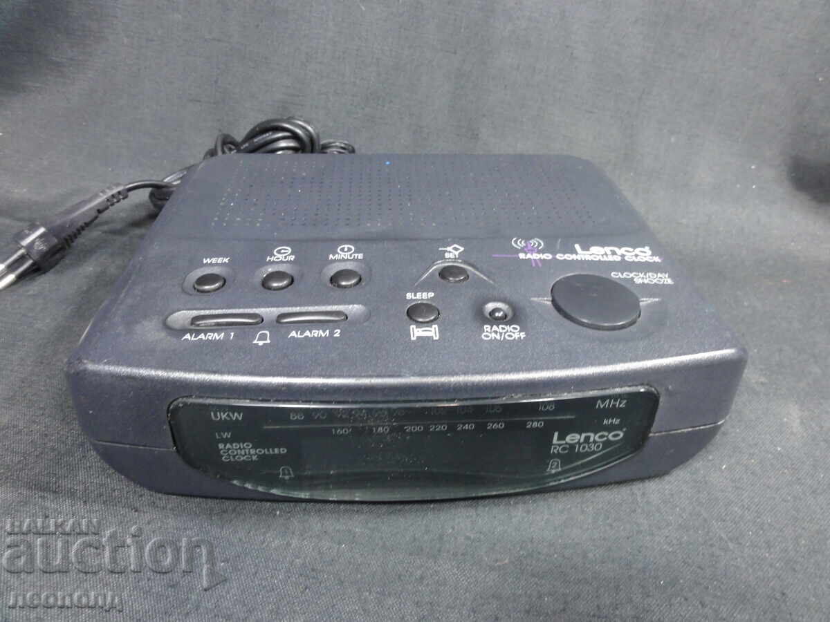 BZC STAR RETRO TRANSISTOR RADIO CLOCK LENCO RC 1030