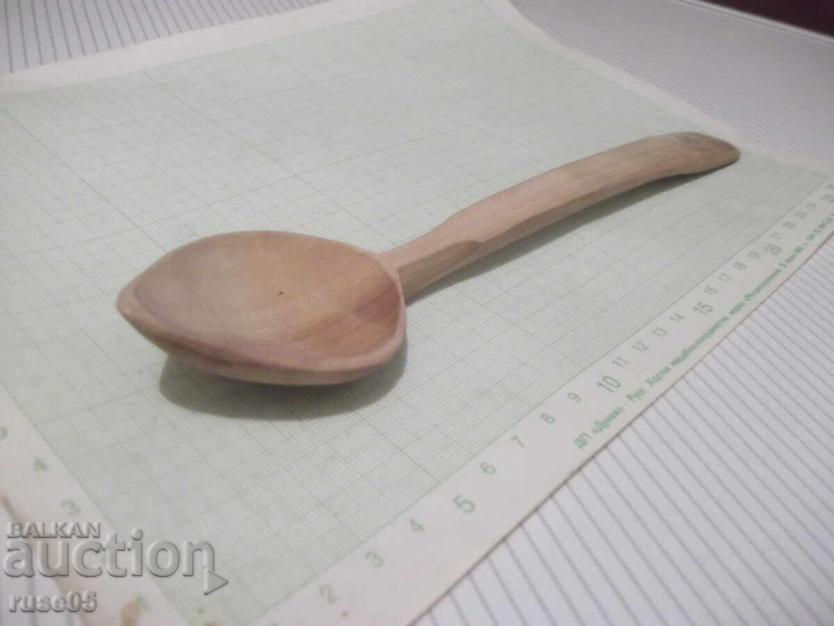 Lingură de lemn din epoca socialistă, nouă - 5
