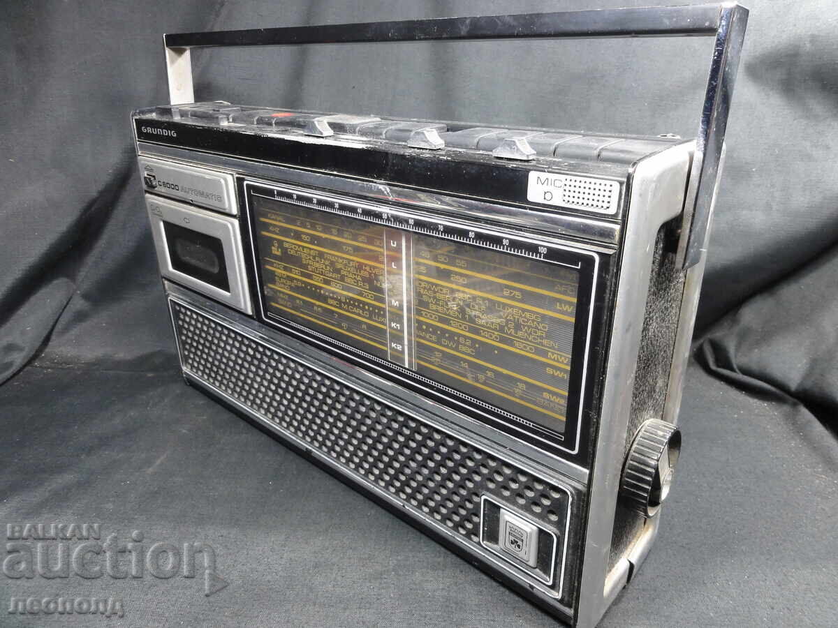 BZTs STAR Retro Transistor Radio Cassette Recorder GRUNDIG C 6000 with price 19.00 BGN | € 9.71