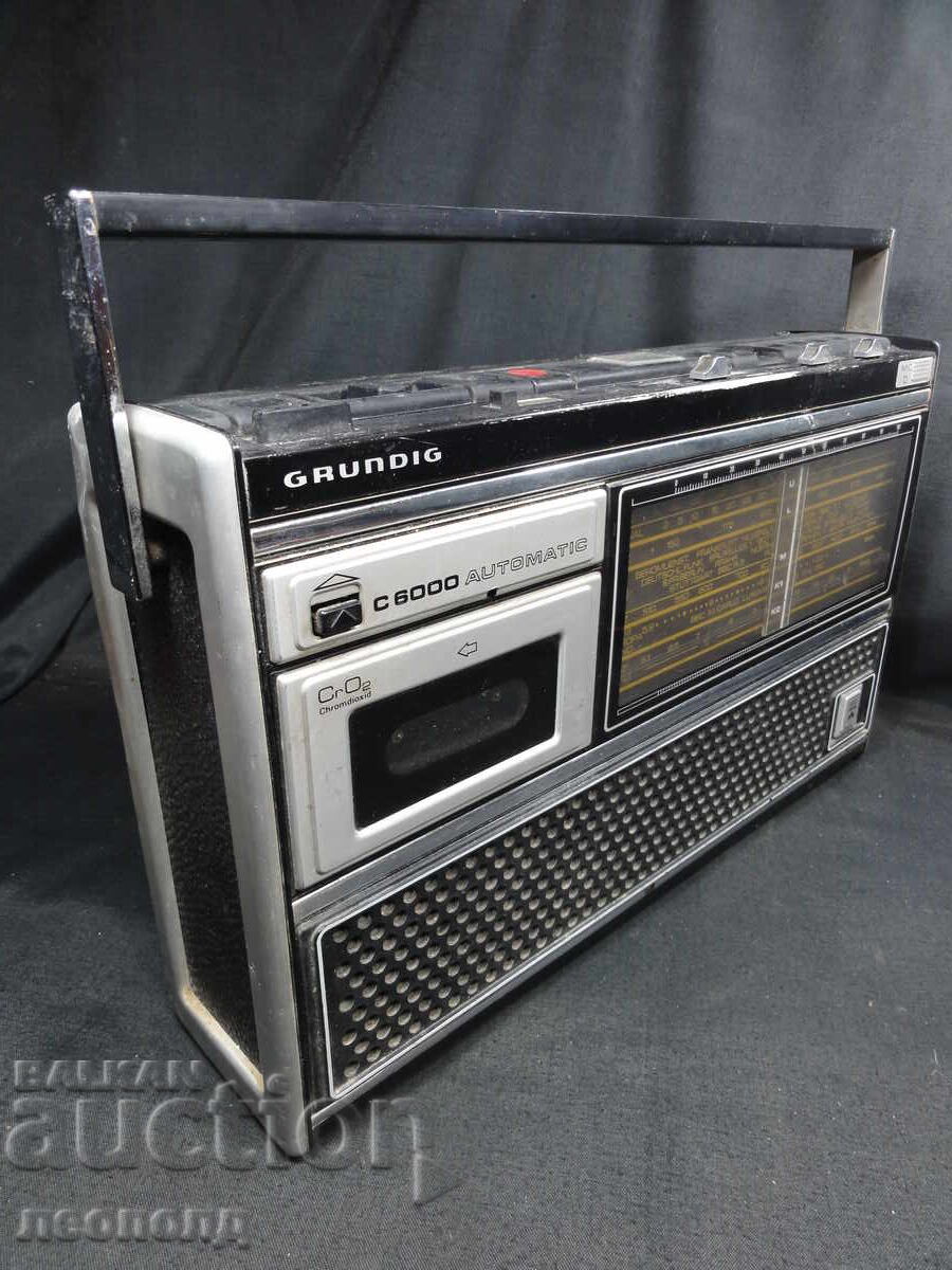 Auction  BZTs STAR Retro Transistor Radio Cassette Recorder GRUNDIG C 6000