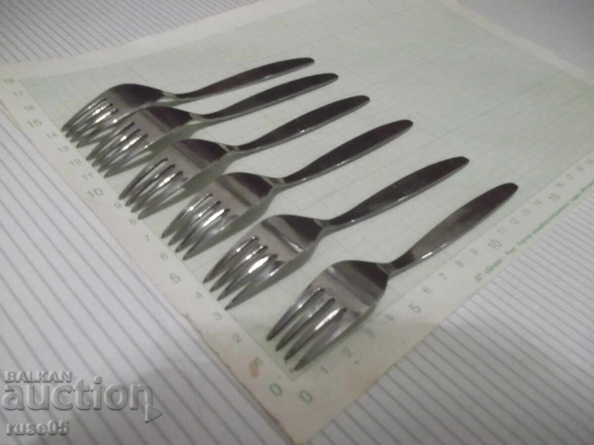 Lot of 6 forks from "☭ V. Tarnovo" from the socialist era, new - 7