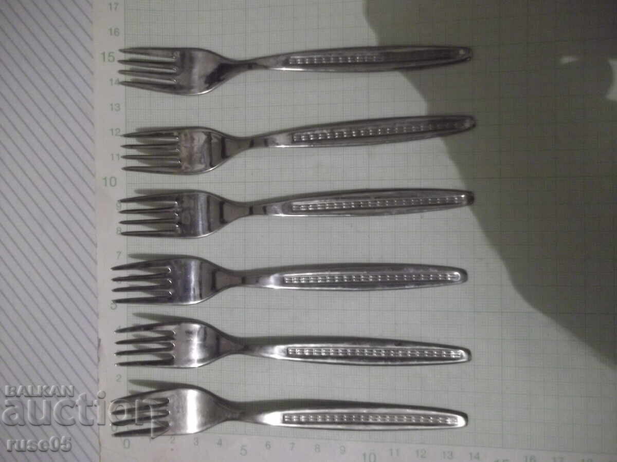 Lot of 6 forks from "☭ V. Tarnovo" from the socialist era, new