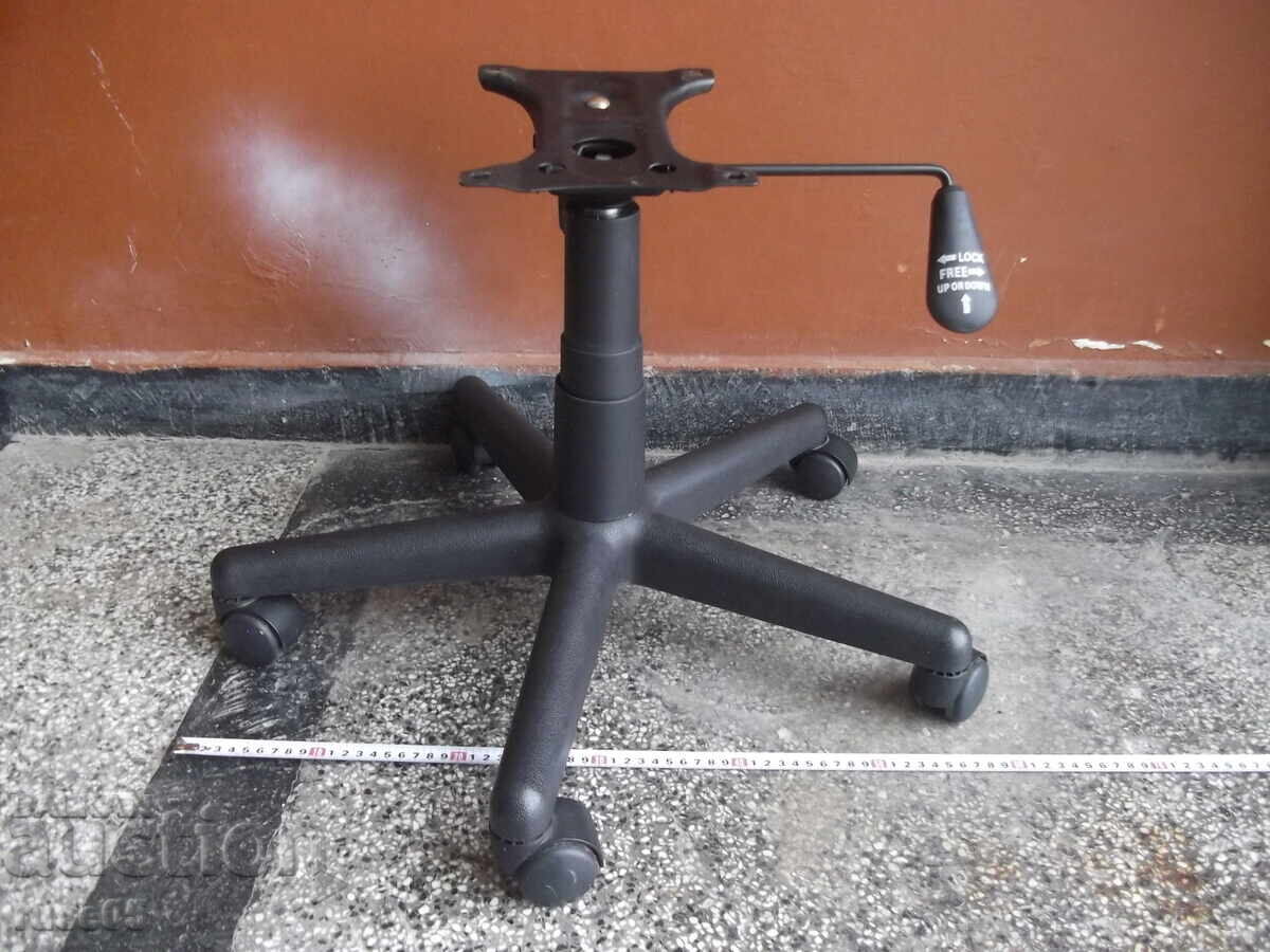 Swivel base with wheels, shock absorber and mechanism for office chair -9