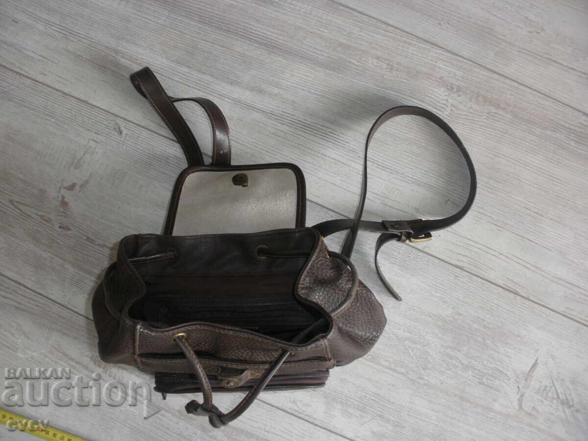 Licitație Rucsac - maro - piele naturală - B.Z.C Licitație Rucsac - maro - piele naturală - B.Z.C