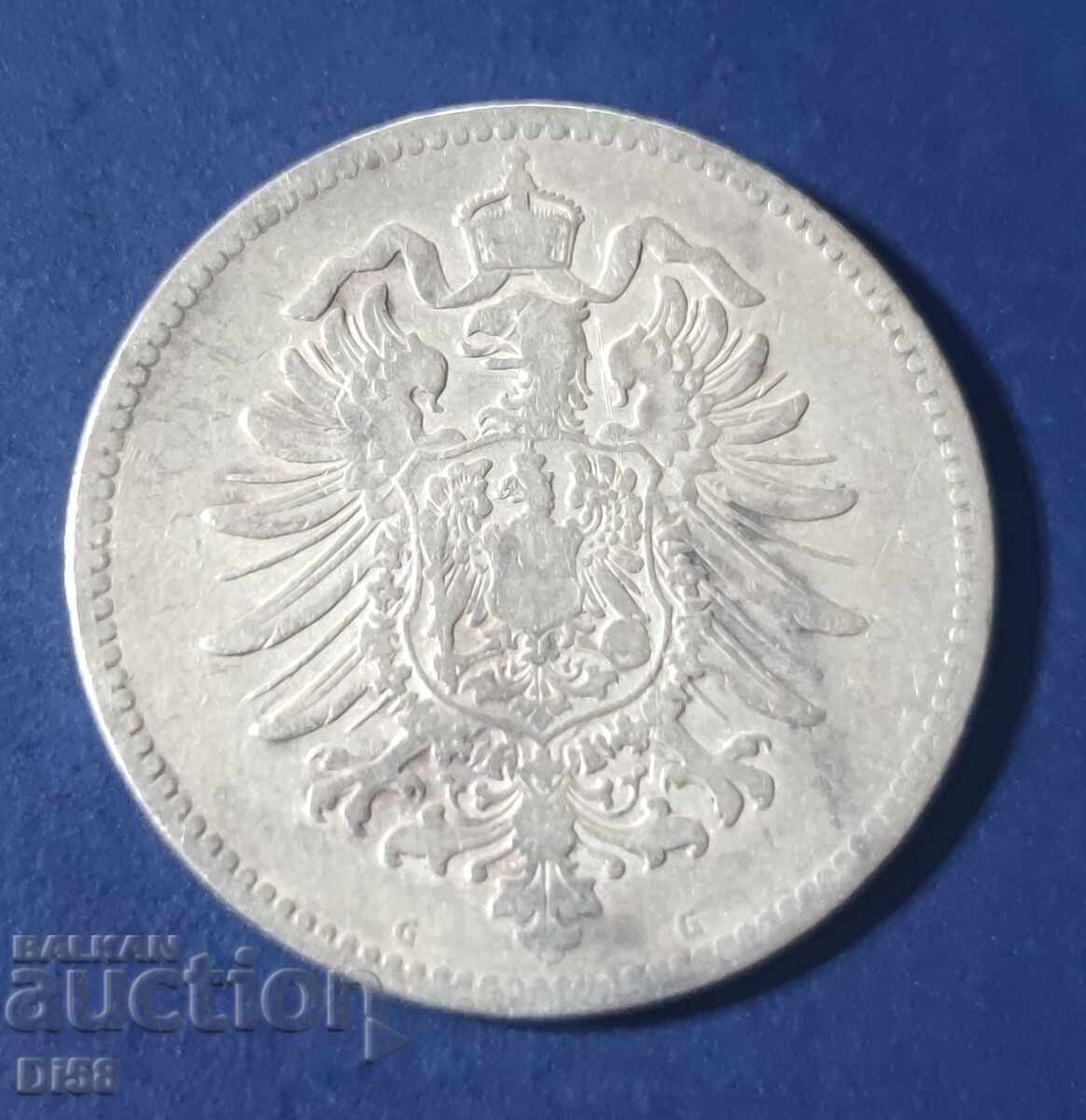 Сребърна Монета Германия 1 Марка 1885 г. G БЗЦ с цена 15.01 лв. | € 7.67