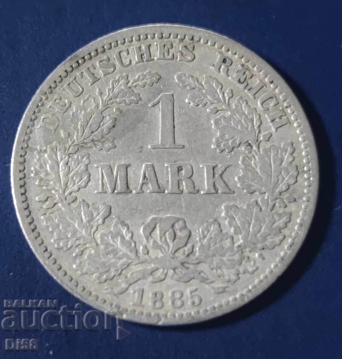 Сребърна Монета Германия 1 Марка 1885 г. G БЗЦ