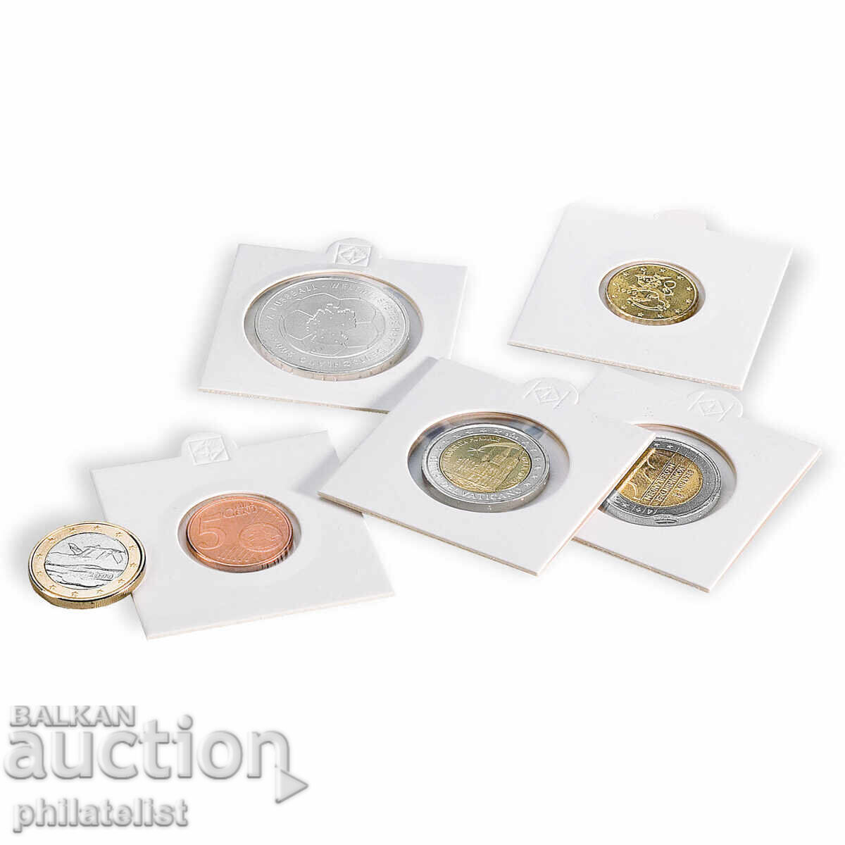Δημοπρασία Leuchtturm αυτοκόλλητα χαρτονάκια νομισμάτων, 25 τεμάχια