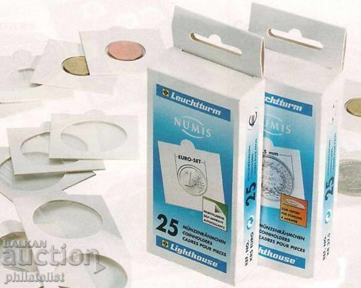 Leuchtturm αυτοκόλλητα χαρτονάκια νομισμάτων, 25 τεμάχια