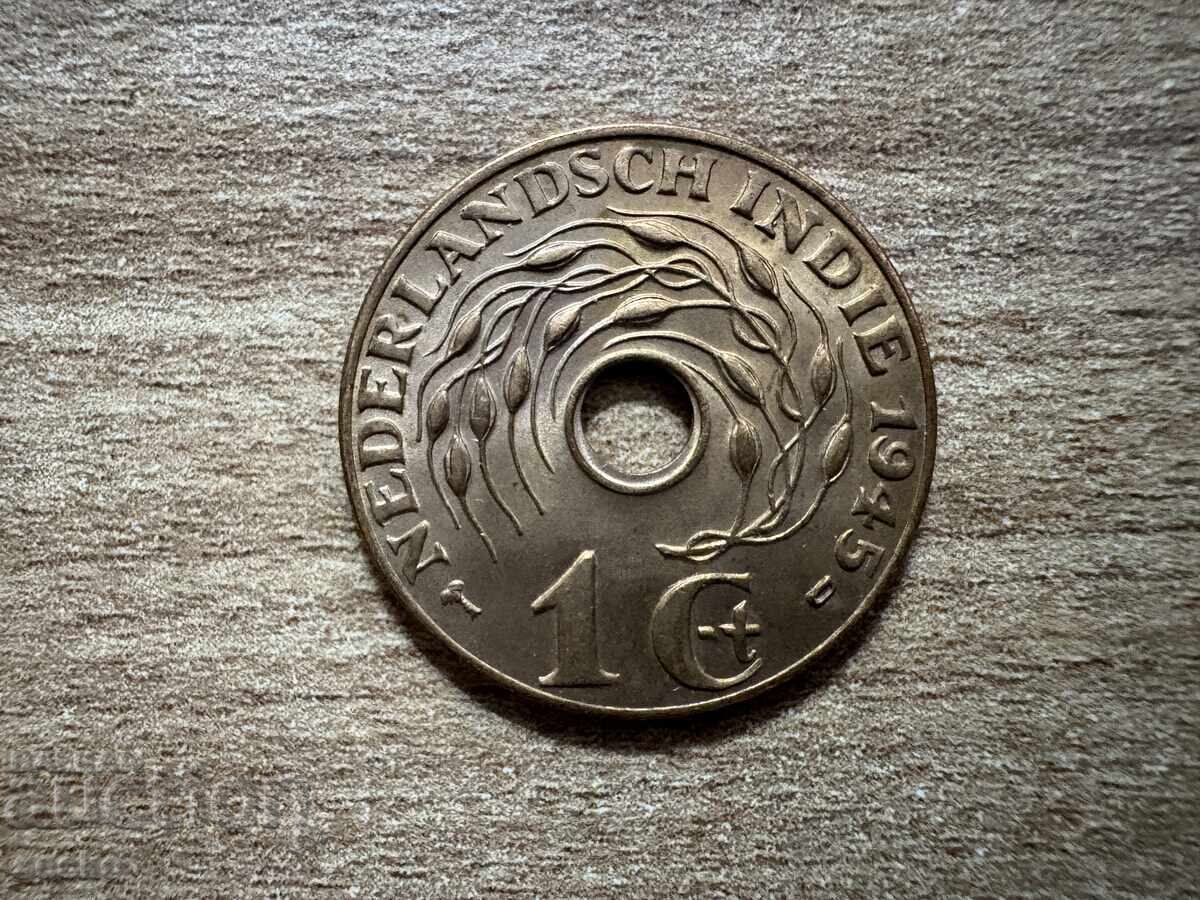 Ολλανδική Ανατολική Ινδία - 1 σεντ (1945) - D - Ντένβερ Ολλανδική Ανατολική Ινδία - 1 σεντ (1945) - D - Ντένβερ