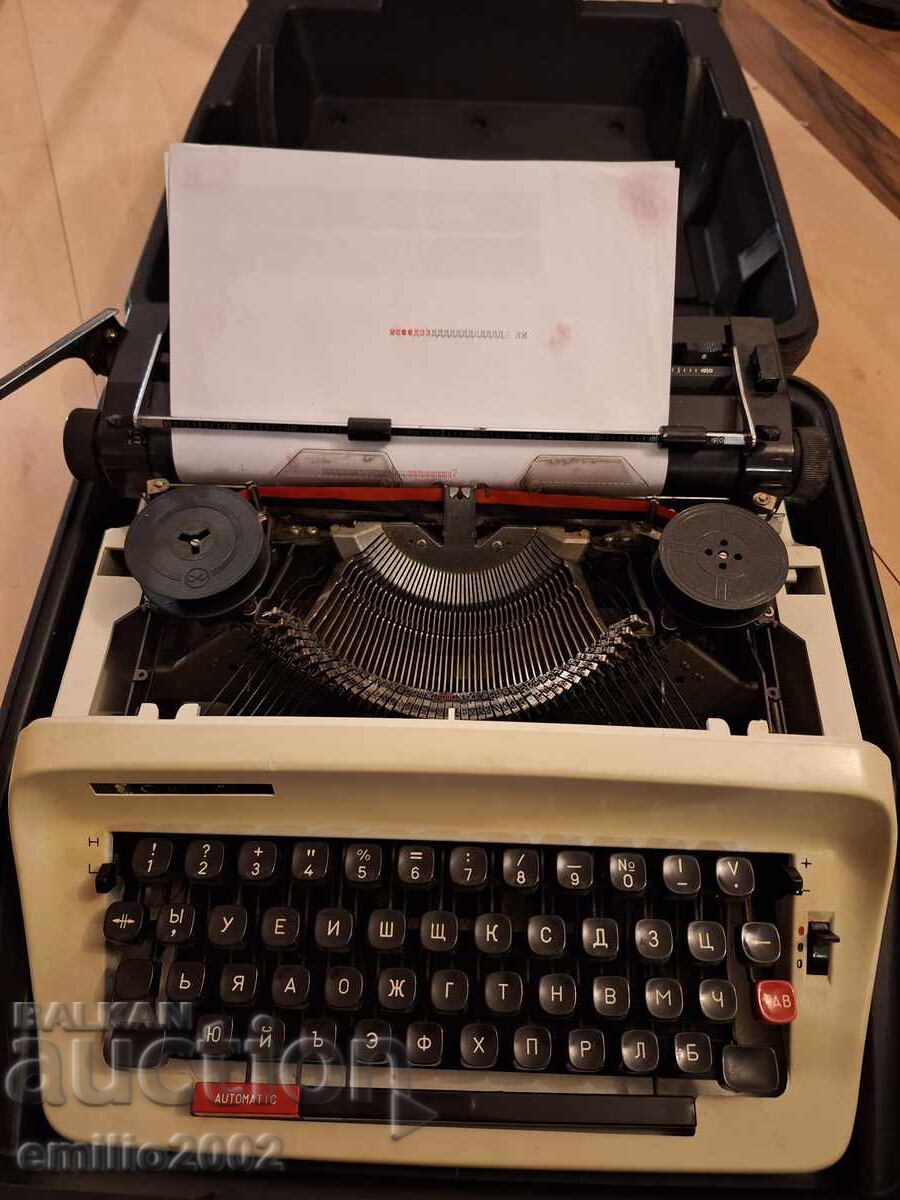 Γραφομηχανή Chevron βουλγαρικό πληκτρολόγιο δίχρωμη