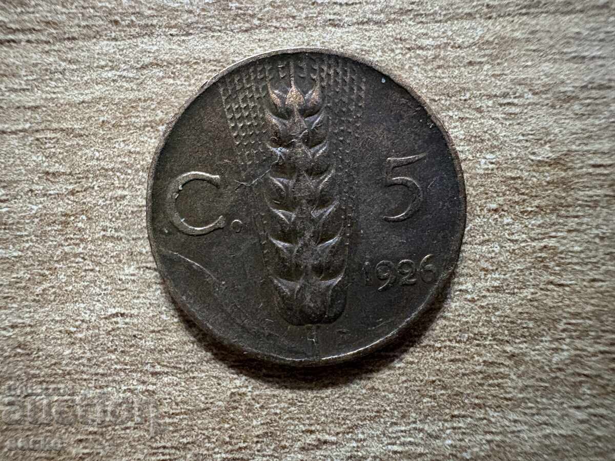 Italy - 5 Centesimi (1926)