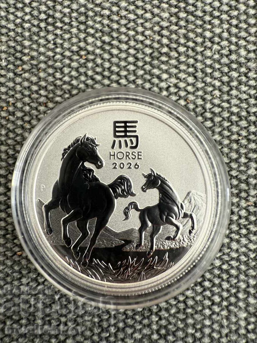 Auction  SILVER 1/2 OZ 2025 AUSTRALIA - YEAR OF THE HORSE