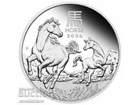 SILVER 1/2 OZ 2025 AUSTRALIA - YEAR OF THE HORSE