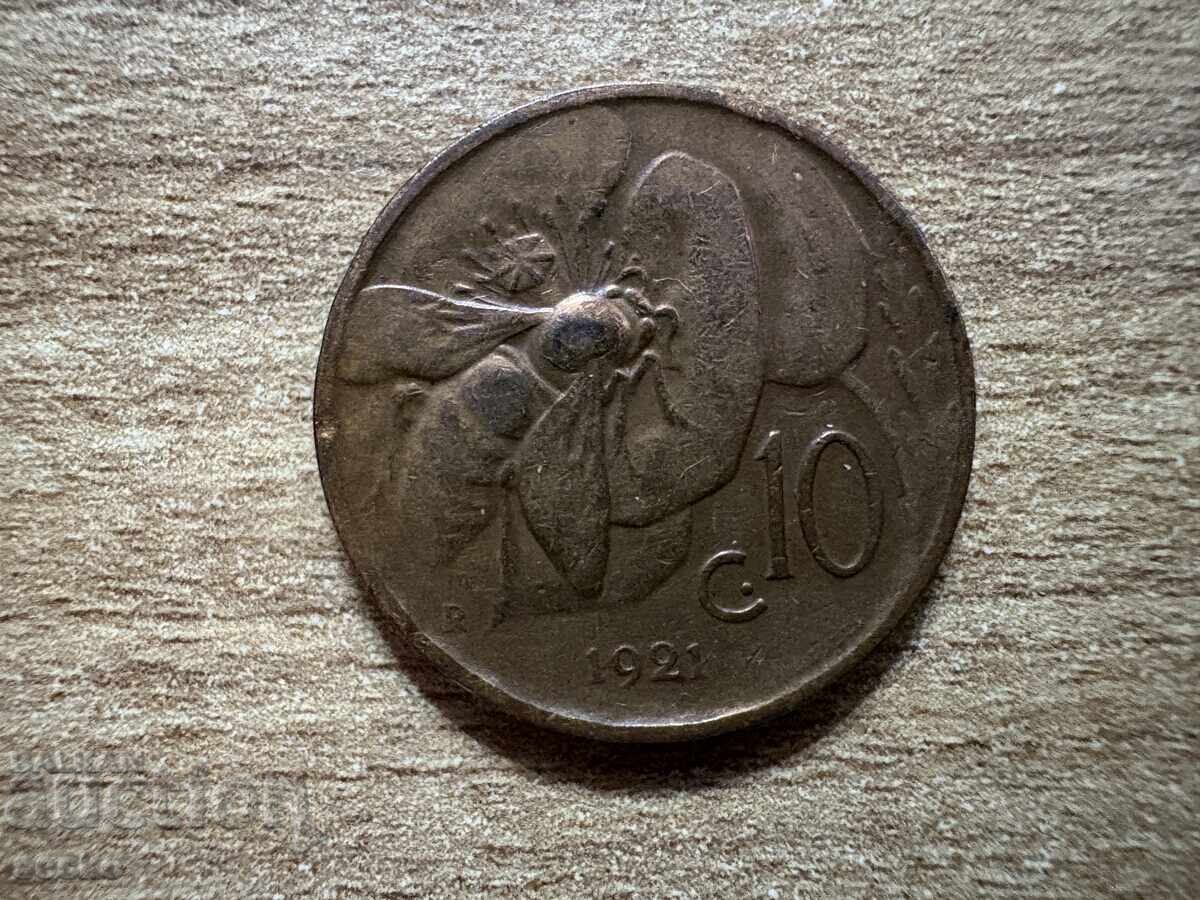 Ιταλία - 10 centesimi (1921)