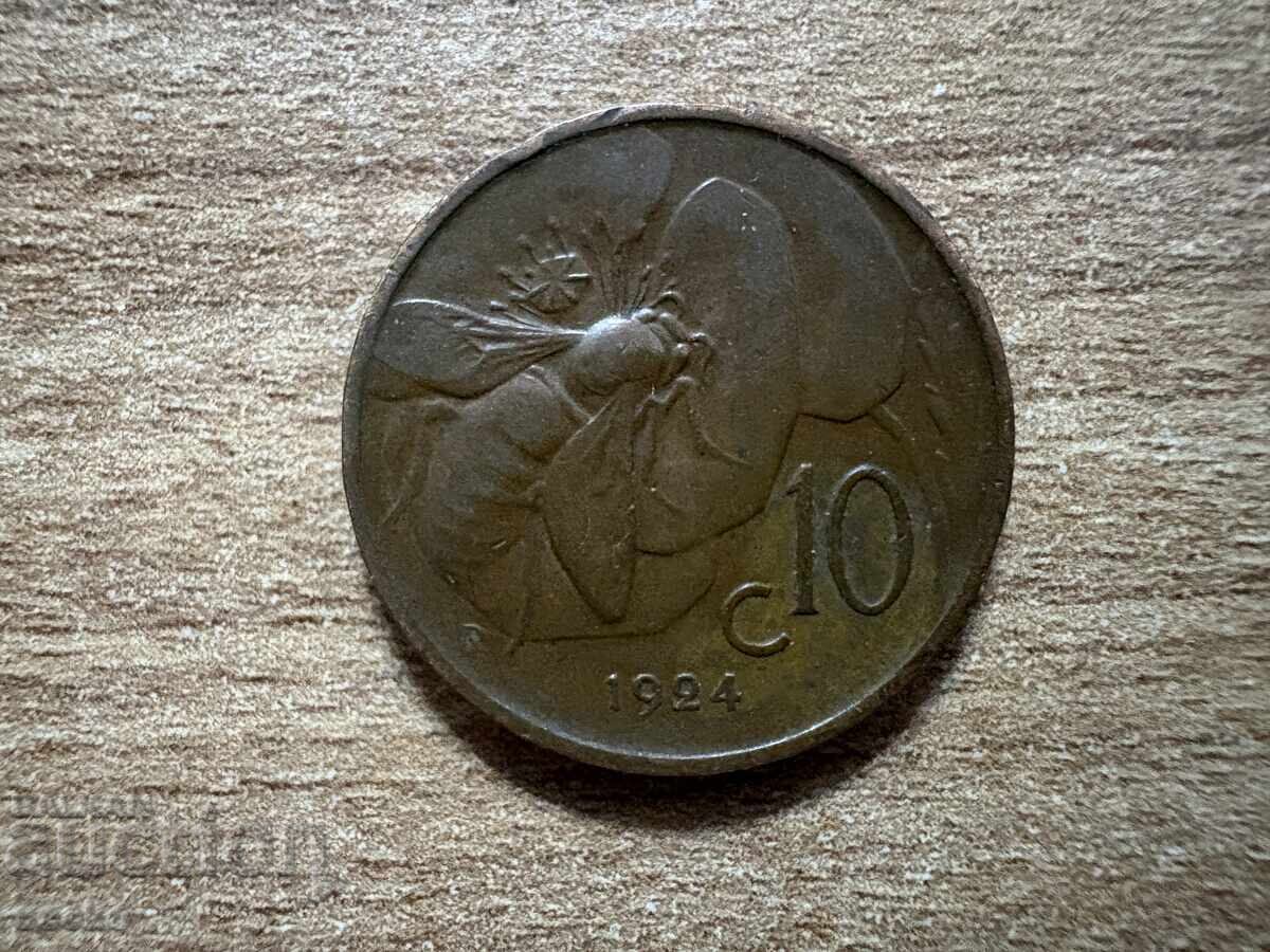 Ιταλία - 10 centesimi (1924) Ιταλία - 10 centesimi (1924)
