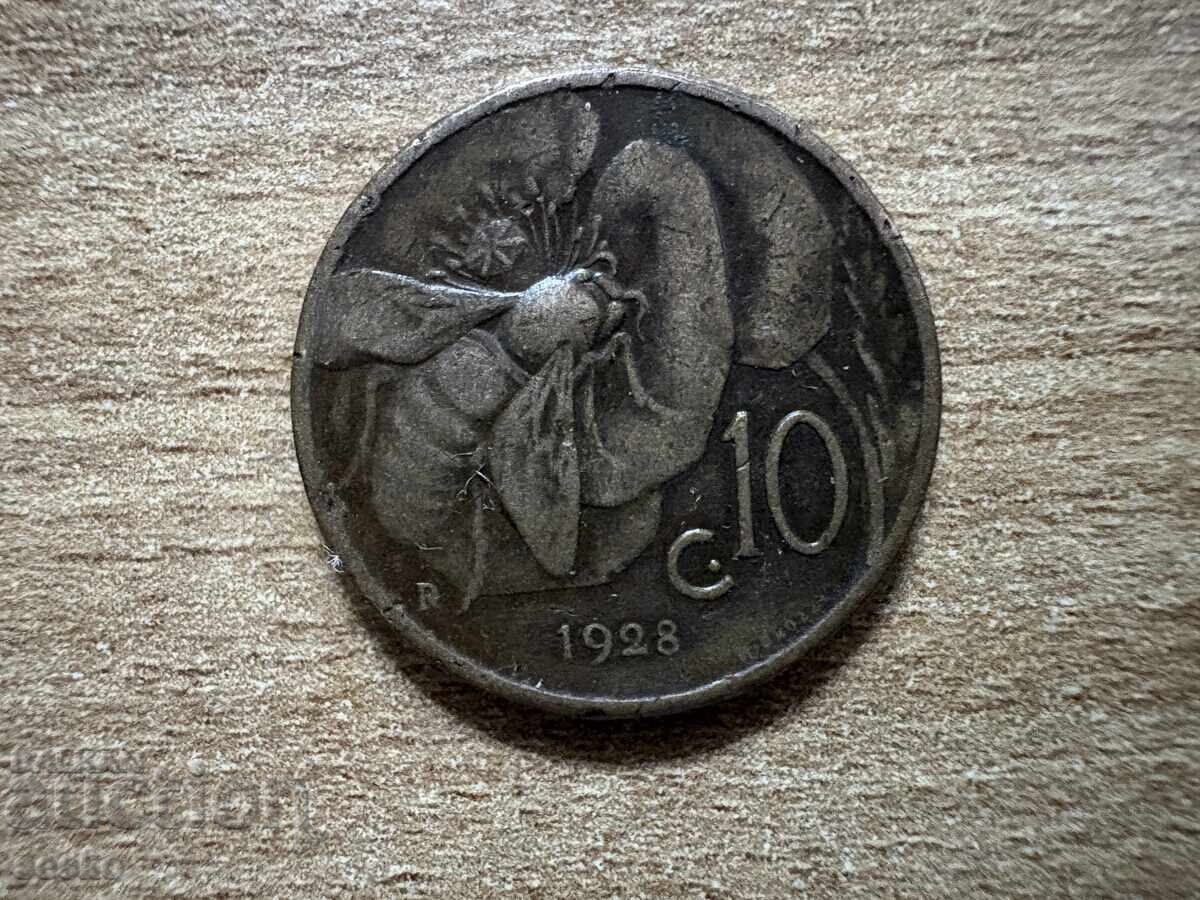 Ιταλία - 10 λεπτά (1928) Ιταλία - 10 λεπτά (1928)