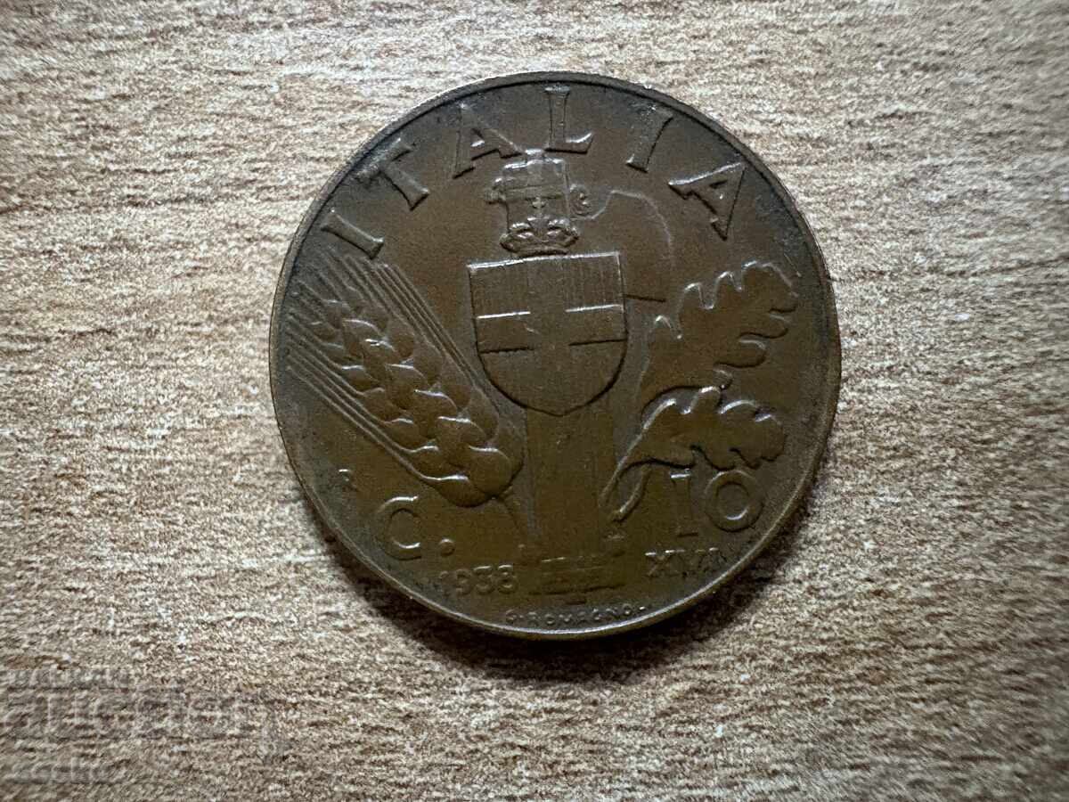 Ιταλία - 10 centesimi (1938)