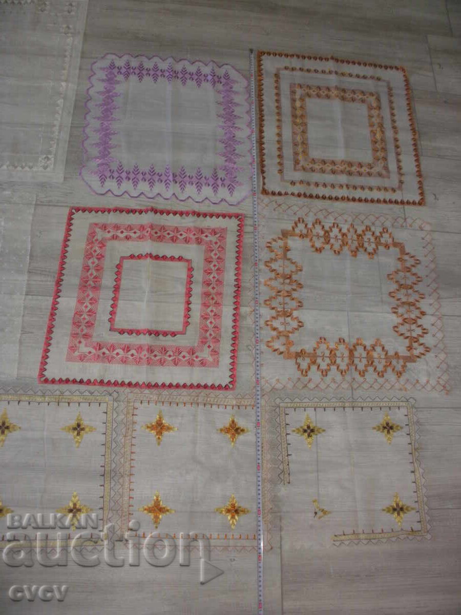 Carriage - Hand-embroidered - 10 pcs - B.Z.C - 6 Carriage - Hand-embroidered - 10 pcs - B.Z.C - 6