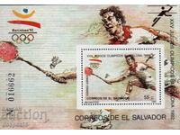 1989. Салвадор. Олимпийски игри - Барселона, Испания. Блок.