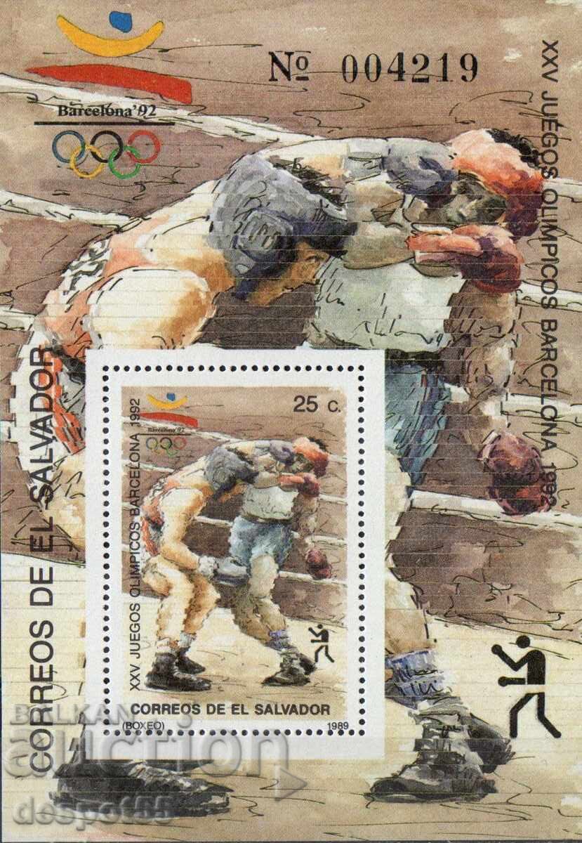 1989. Салвадор. Олимпийски игри - Барселона, Испания. Блок. 1989. Салвадор. Олимпийски игри - Барселона, Испания. Блок.