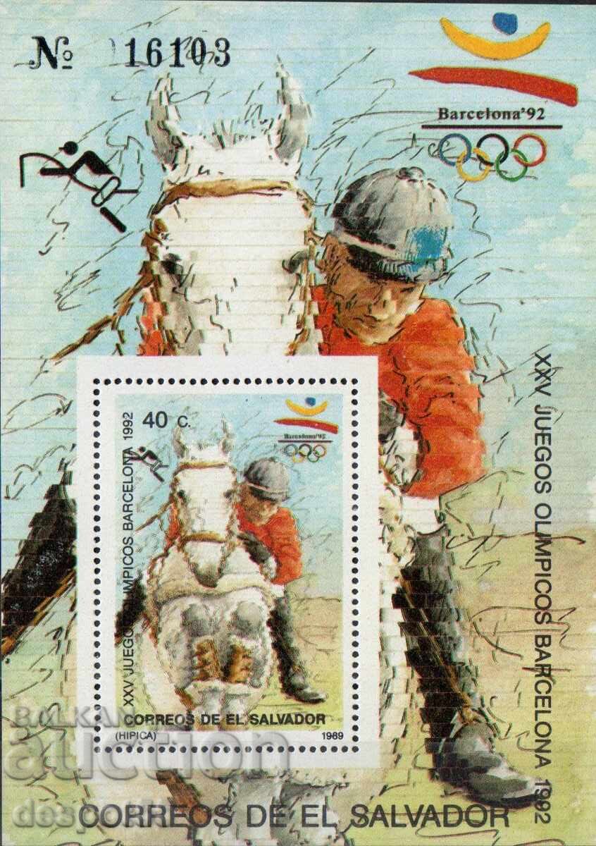 1989. Салвадор. Олимпийски игри - Барселона, Испания. Блок. 1989. Салвадор. Олимпийски игри - Барселона, Испания. Блок.
