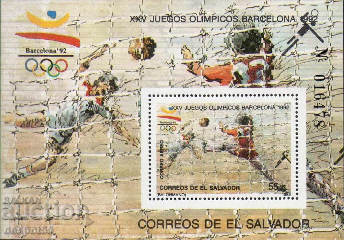 1989. Салвадор. Олимпийски игри - Барселона, Испания. Блок. 1989. Салвадор. Олимпийски игри - Барселона, Испания. Блок.