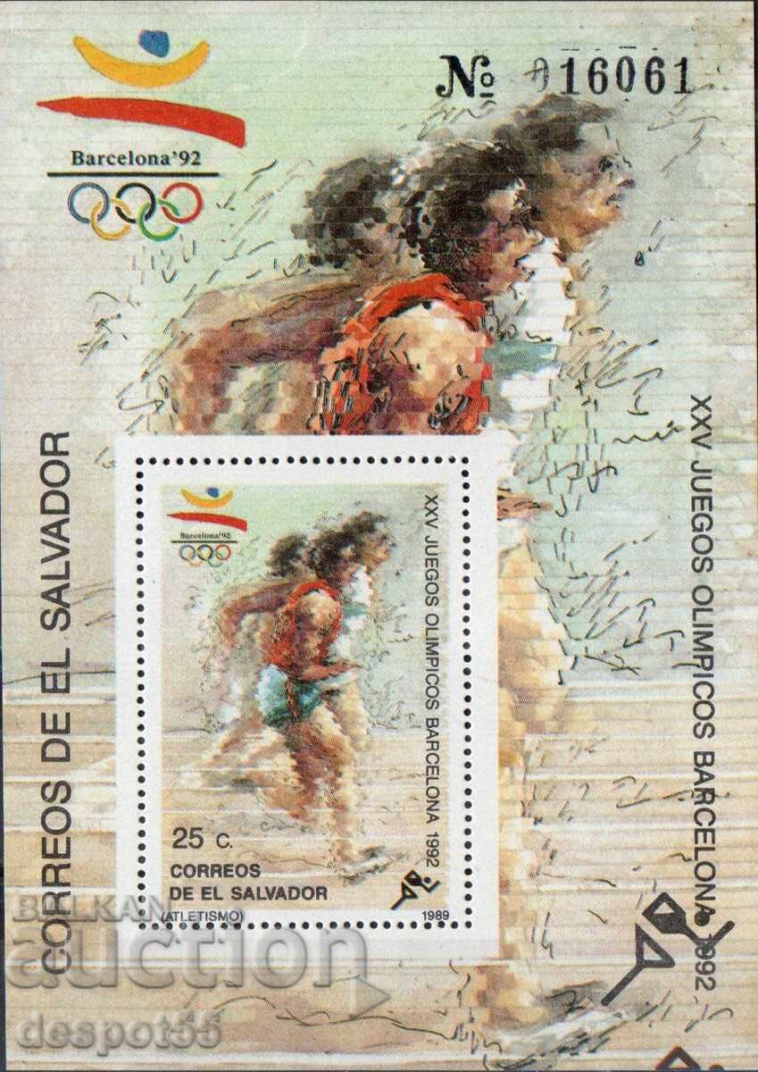 1989. Салвадор. Олимпийски игри - Барселона, Испания. Блок. 1989. Салвадор. Олимпийски игри - Барселона, Испания. Блок.