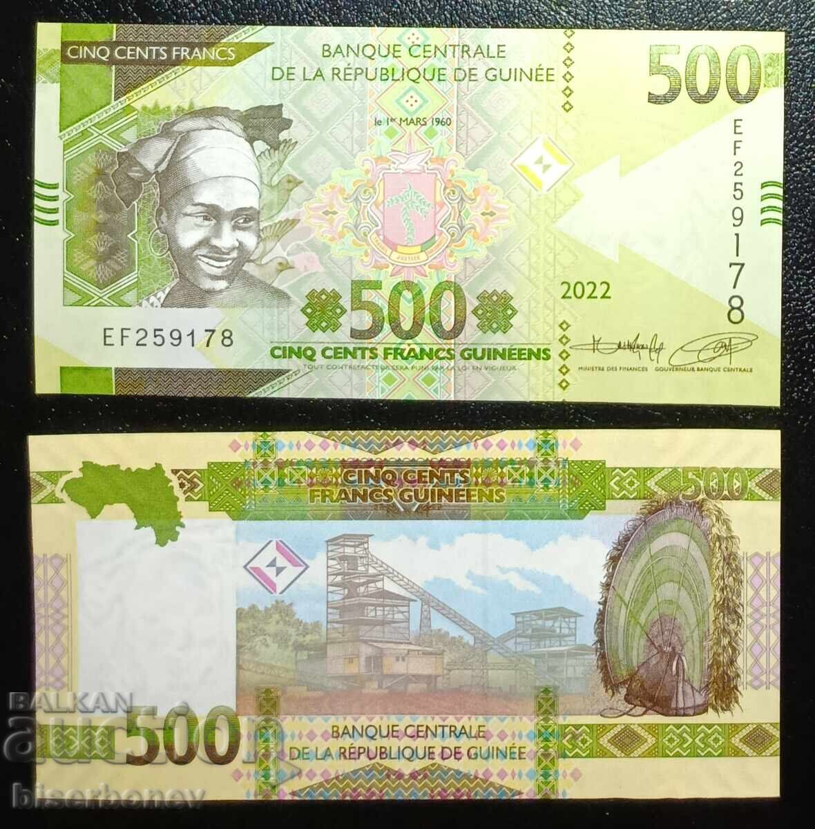 Guinea, Guinea 500 Francs 2022, UNC Guinea, Guinea 500 Francs 2022, UNC