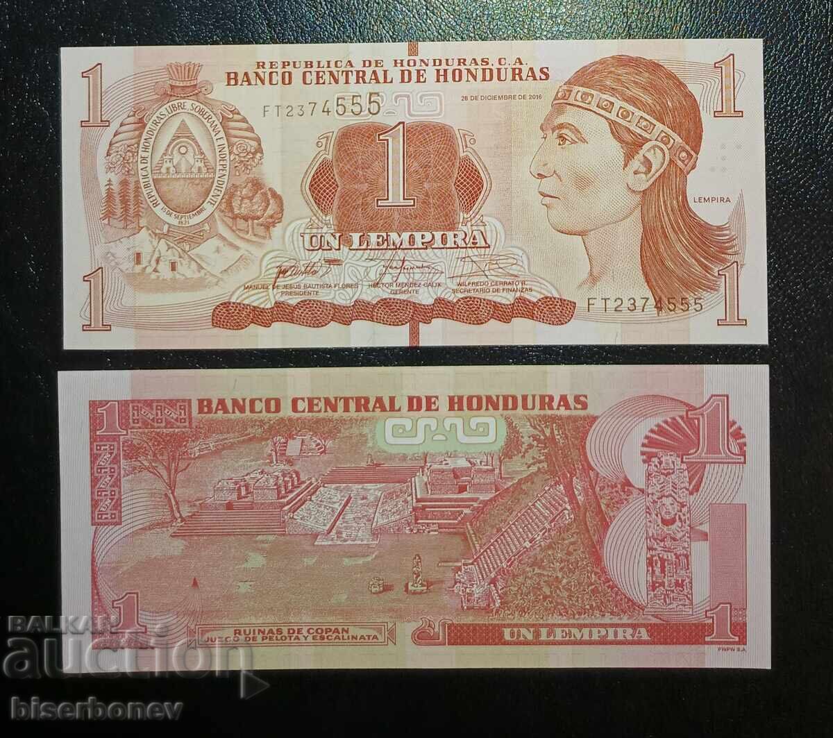 Honduras, Honduras, 1 Lempira 2016, UNC Honduras, Honduras, 1 Lempira 2016, UNC