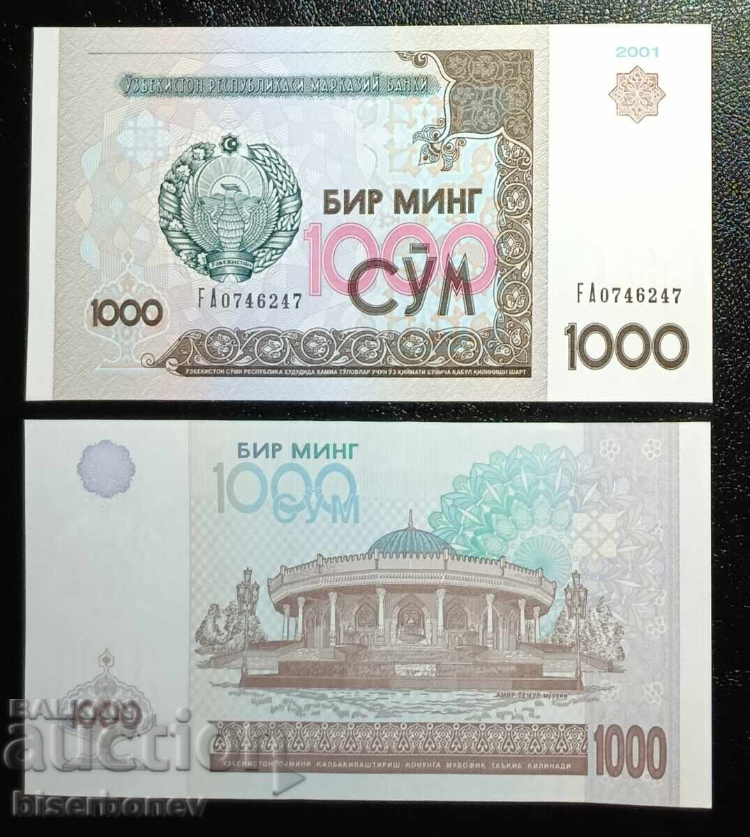 Ουζμπεκιστάν, 1000 σουμ 2001, UNC