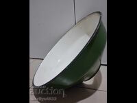 Reflector emailat dublu, lampă email, anii '60-'70