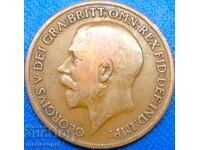 Великобритания 1 пени 1919 30мм