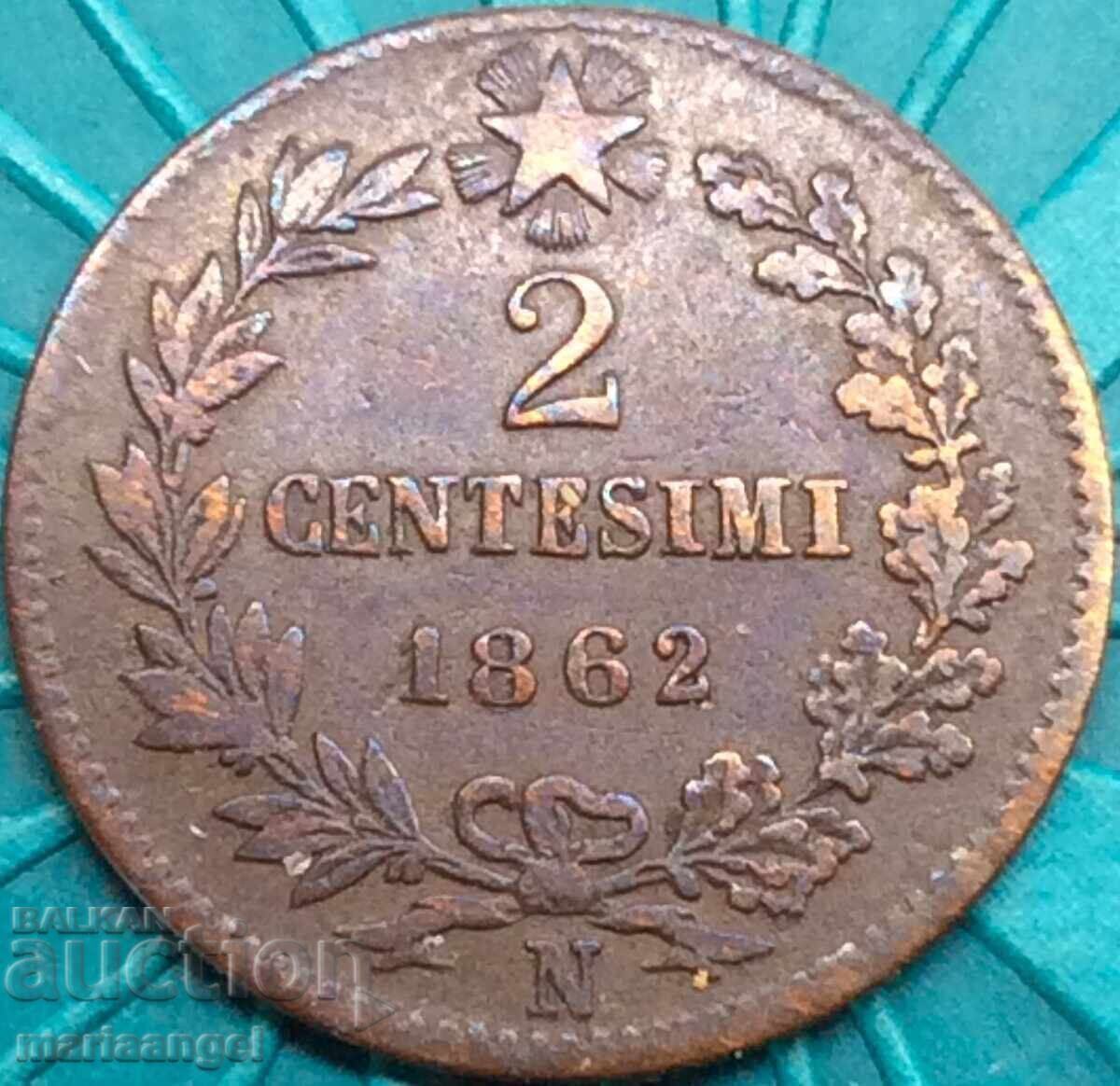 2 centesimi 1862 N - Naples