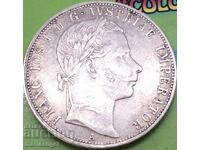 Austria 1 Florin 1861 A - Vienna Franz Joseph Silver Patina