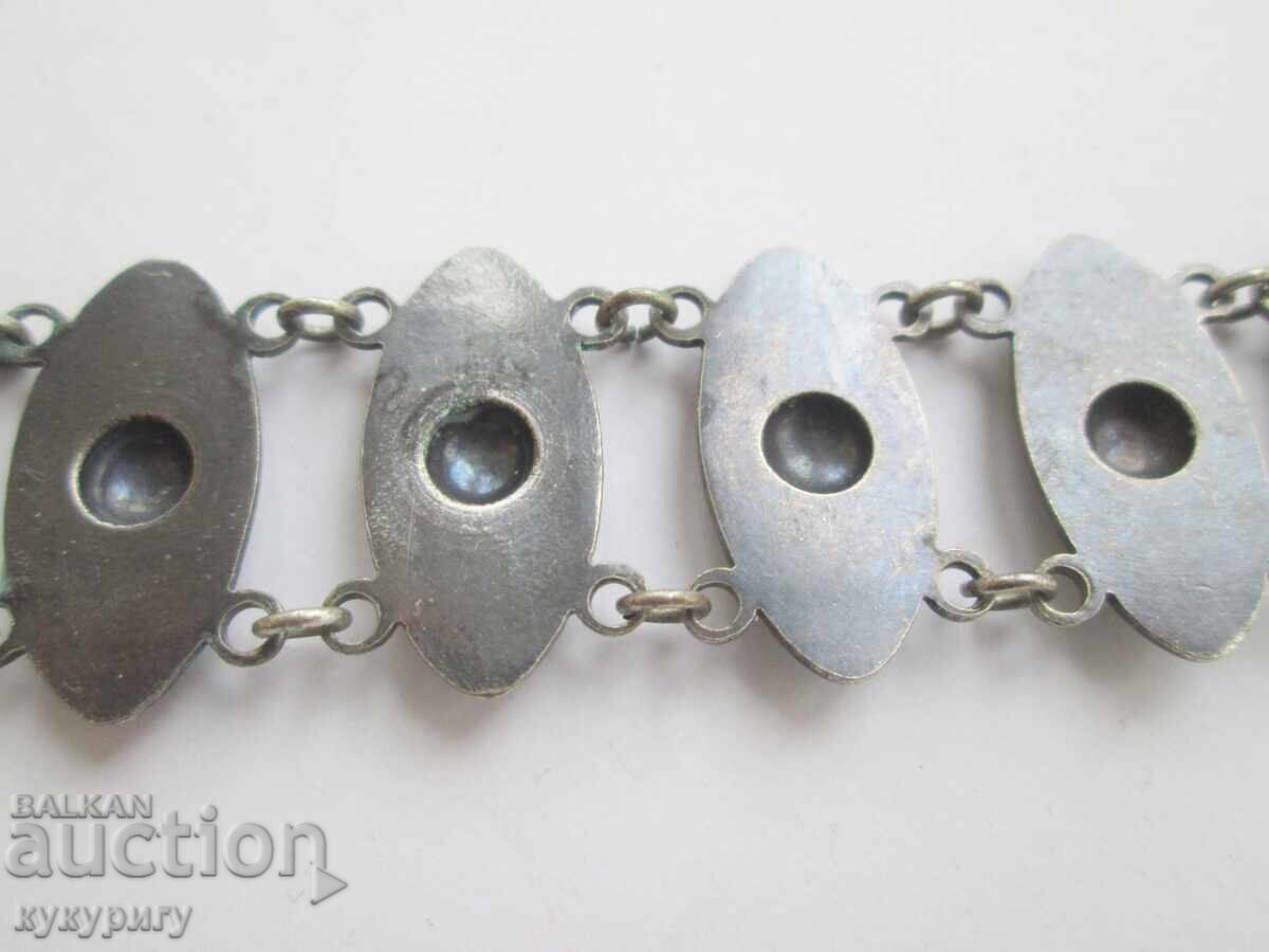 Παράδοση Παλιά γυναικεία βραχιόλι από 12 κρίκους κόσμημα για παραδοσιακή φορεσιά