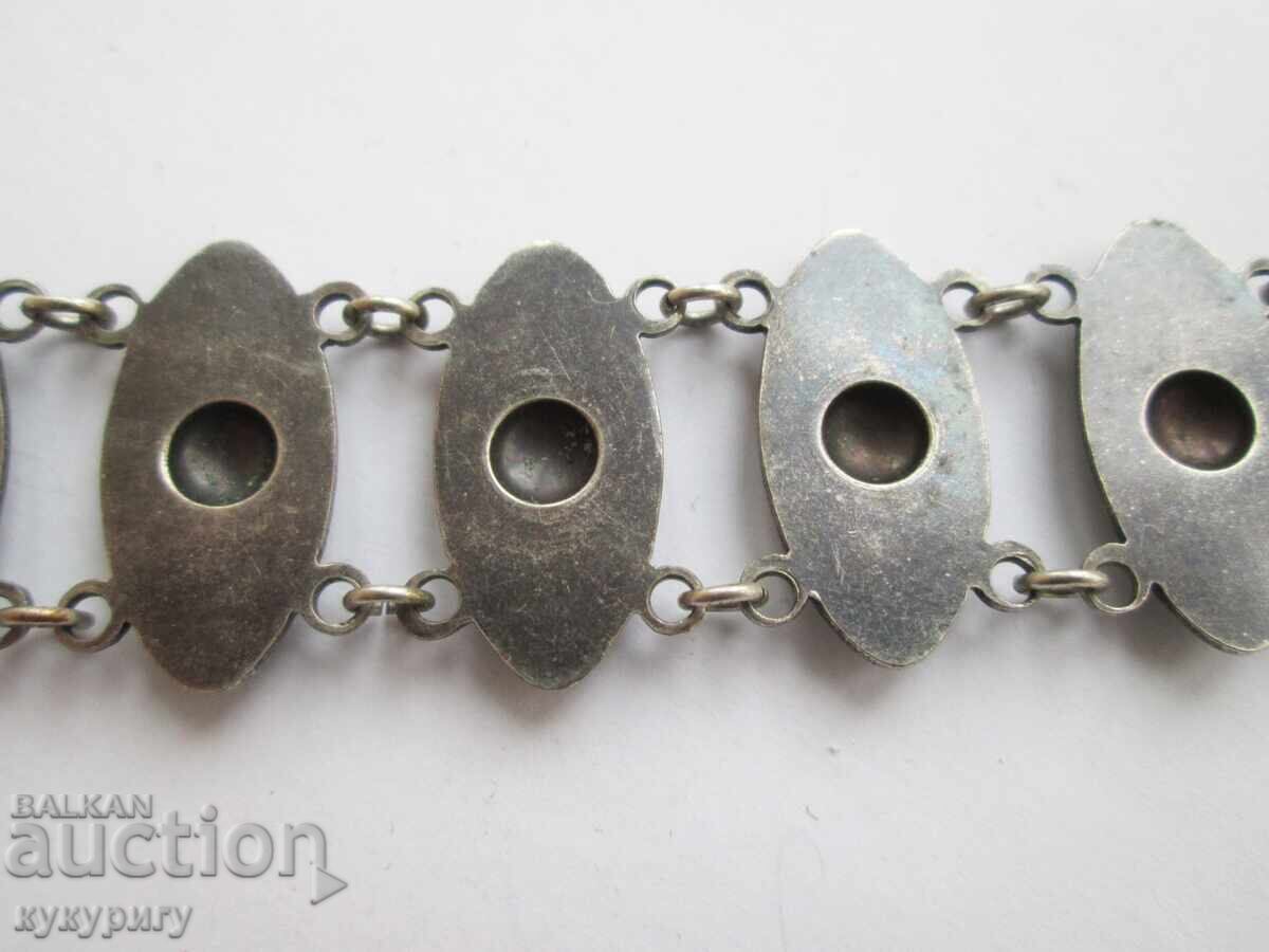 Auction Old lady's bracelet of 11 links, jewelry for a folk costume Auction Old lady's bracelet of 11 links, jewelry for a folk costume