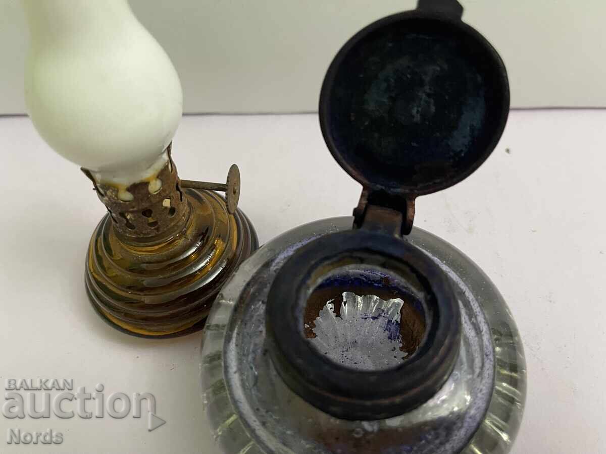 Аукцион Лот мастилница и лампичка Аукцион Лот мастилница и лампичка