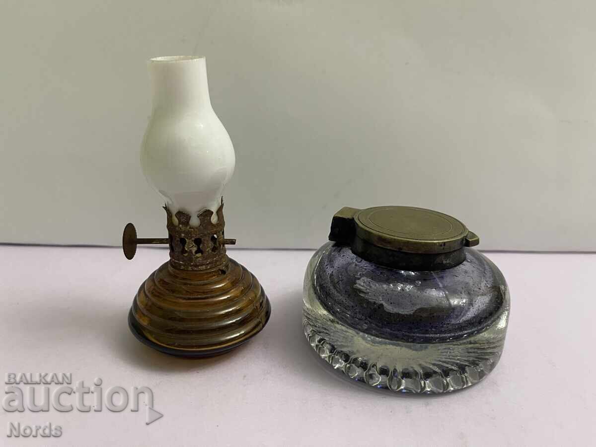 Лот мастилница и лампичка Лот мастилница и лампичка