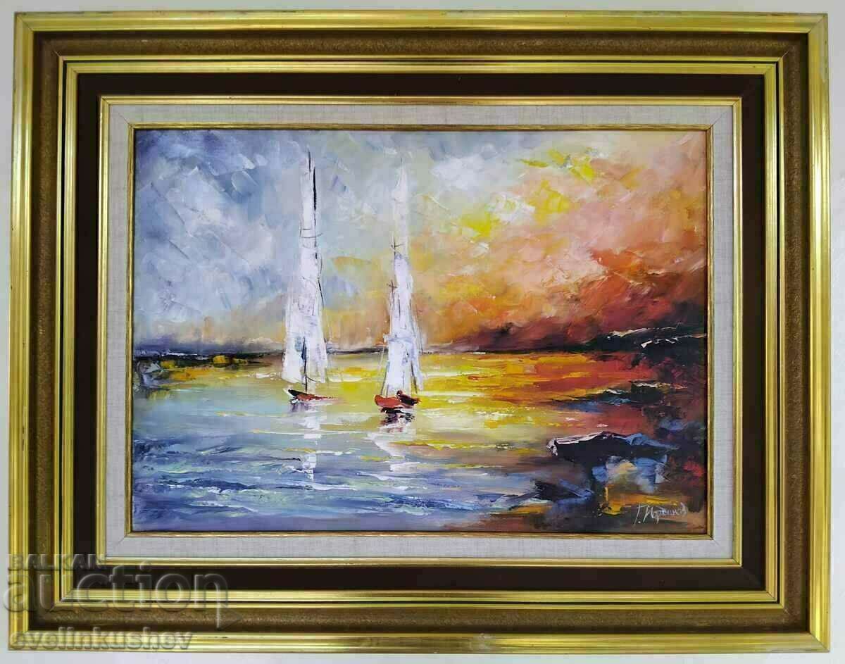 Auction Oil painting "In the glow of the sunrise" Georgi Yordanov / II Auction Oil painting "In the glow of the sunrise" Georgi Yordanov / II