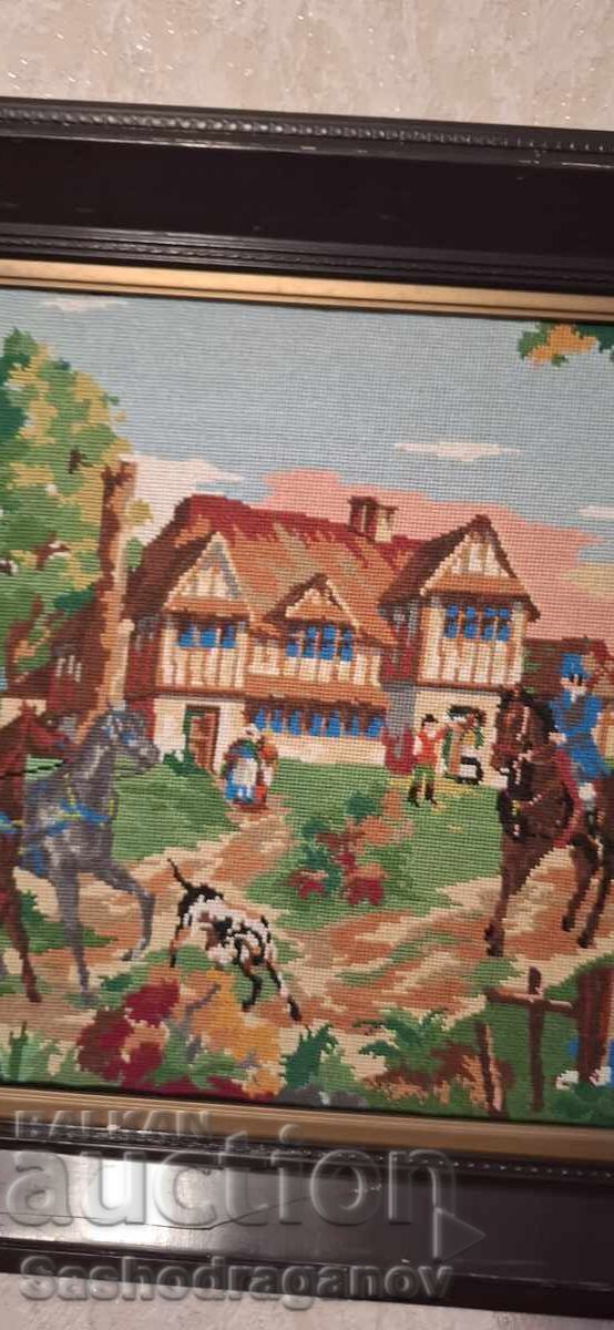 Goblen mare - cusut manual - 7