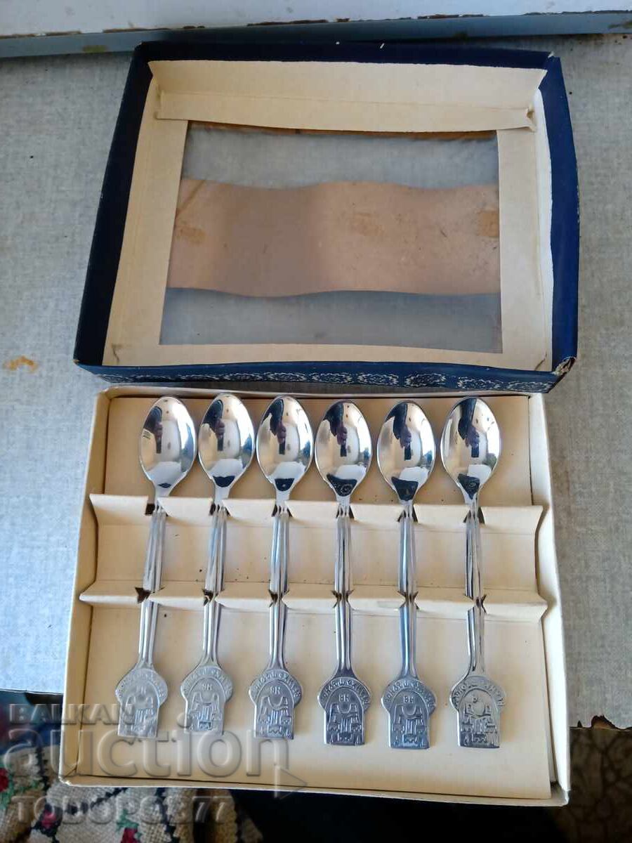 Сувенирни лъжички за кафе от соца-неползвани Сувенирни лъжички за кафе от соца-неползвани