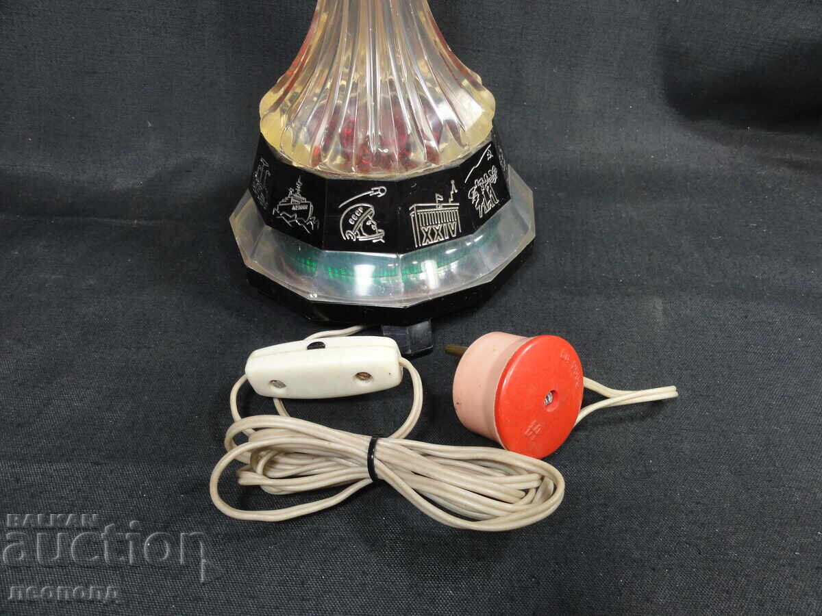 OLD RETRO SOCIALIST USSR TABLE LAMP ROCKET - 5