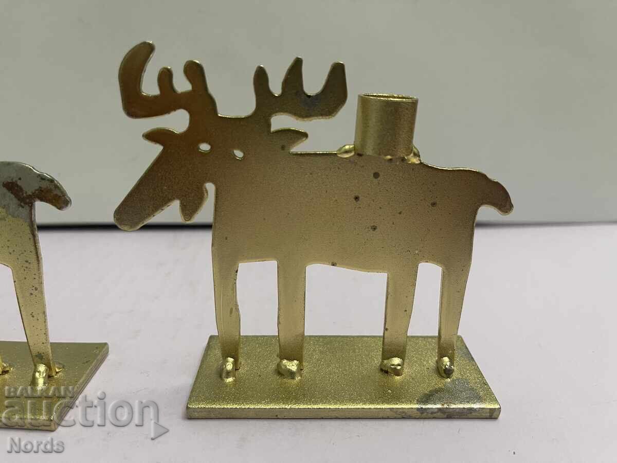 Auction Metal Christmas candle holders Auction Metal Christmas candle holders
